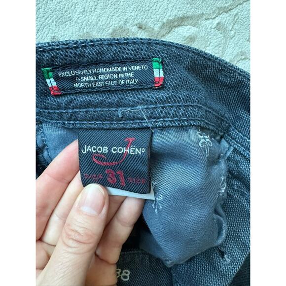 Jacob Cohën Style 688 Men’s Jeans Size 31 Slim Fit Dark Gray Made in Italy $550 - Picture 4 of 6